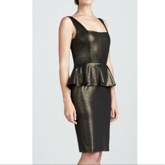 Alice & Olivia peplum metallic dress - Picture 4 of 16